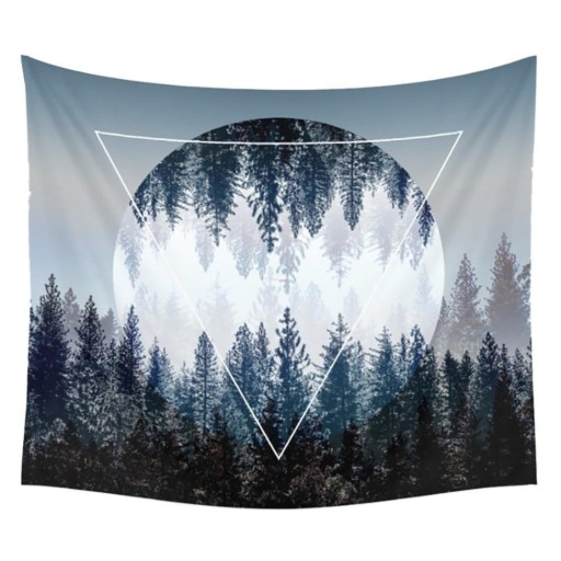 Tapisserie murale avec motif forestier