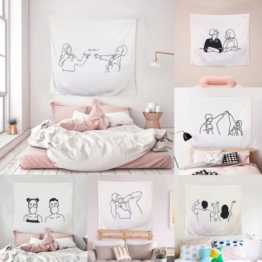 Tapisserie murale couple amoureux