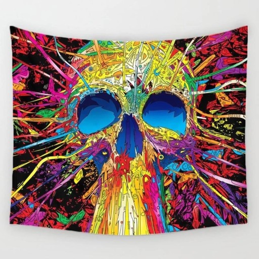 Tapiz de pared con calaveras
