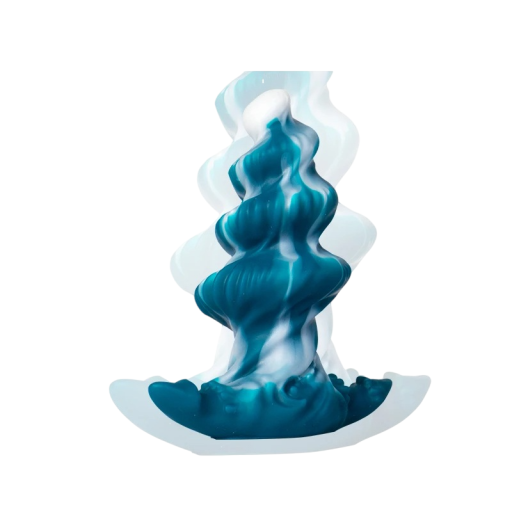 Tapón anal de silicona retorcido tamaño L con forma ergonómica y embalaje discreto para un uso cómodo.