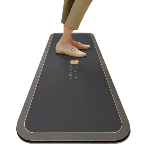 Tappetino antiscivolo 50x160 cm Super assorbente tappeto morbido con motivo del quadrifoglio Tappeto d'ingresso per cucina bagno interni