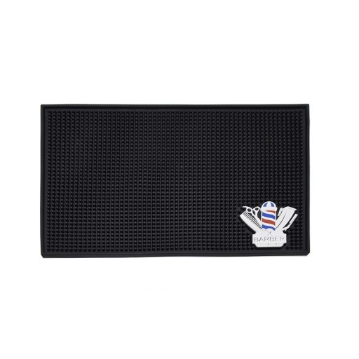 Tappetino antiscivolo per strumenti da parrucchiere Tappetino in silicone facilmente lavabile Tappetino impermeabile per attrezzature da barbiere 34 x 0,5 x 23,5 cm
