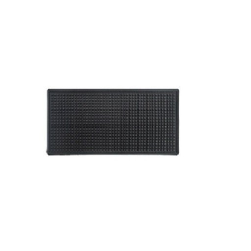 Tappetino assorbente per bar per bicchieri lavati Tappetino nero antiscivolo in PVC flessibile con rilievi densi per il deflusso dell'acqua