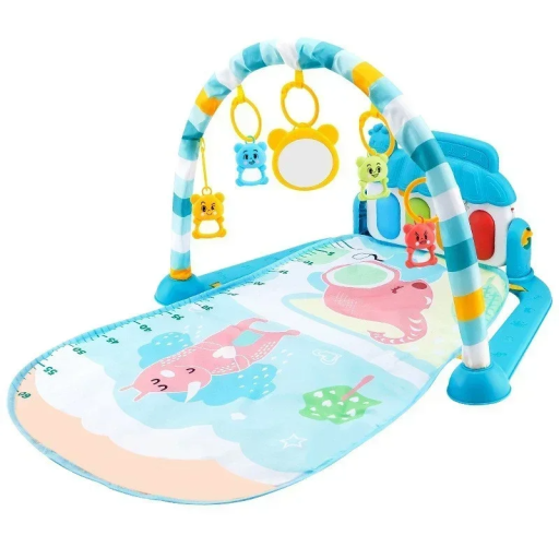 Tappeto musicale per bambini 72x47x40 cm Tappeto interattivo luminoso con filastrocche e attività per neonati 0–36 mesi Sviluppo motorio
