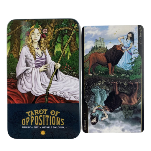 Tarotkort s metalæske 78 kort 9,8 x 5,7 cm papirguide flerfarvede illustrationer til fortolkning og spådom