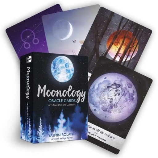 Tarotové karty Moonology Manifestation Oracle věštecký balíček 44 karet 10,5 x 7 cm ilustrované oracle karty pro výklad osudu