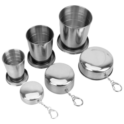 Tasse en acier inoxydable pliable