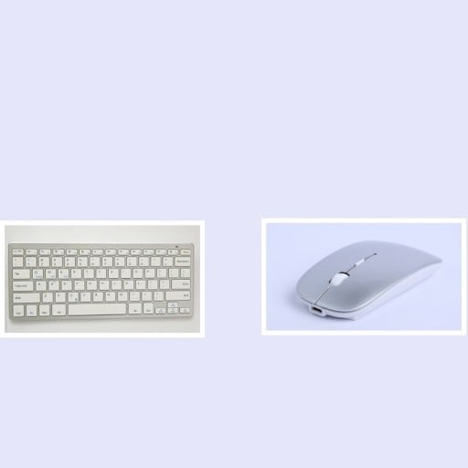 Tastiera e mouse Bluetooth wireless Set compatto Tastiera con interruttori a membrana alimentata da batterie AAA Mouse con batteria ricaricabile