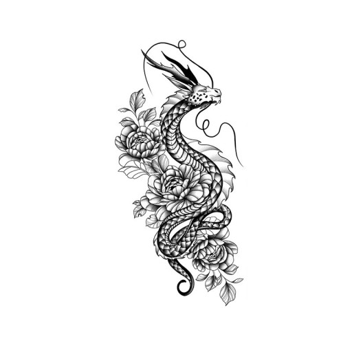 Tatuaj temporar model de flori 19 x 9,6 cm Tatuaj rezistent la apă pentru femei Tatuaj pentru corp Durează până la 15 zile Accesoriu elegant pentru festivaluri