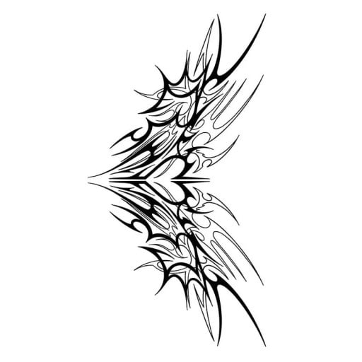 Tatuaj temporar rezistent la apă Trn 18 x 11 cm Tatuaj temporar pentru burtă, piept, spate și talie