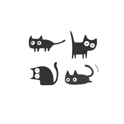 Tatuaje temporal impermeable de 10 x 8 cm con bonito motivo de gato, papel adhesivo para tatuaje, decoración corporal elegante, fácil aplicación.