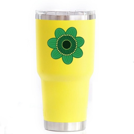 Taza termo con flor Taza termo con flor