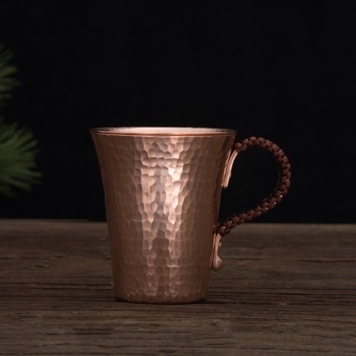 Taza y platillo de cobre 2 piezas
