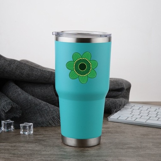 Tazza termica con fiore