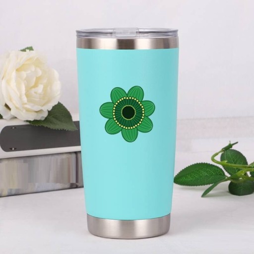 Tazza termica con fiore