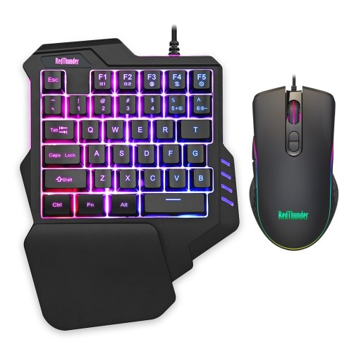 Teclado para juegos de una mano con ratón