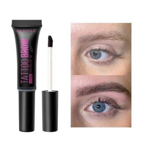 Teinture semi-permanente pour sourcils Gel waterproof pour sourcils avec effet tatouage des sourcils Crème peel-off longue durée pour mettre en valeur les sourcils