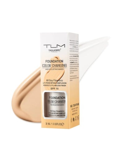 Tekutý make-up s funkciou zmeny farby podľa teploty pleti 30 ml 11,4 x 3,5 cm s SPF 15 pre bezchybný vzhľad tváre
