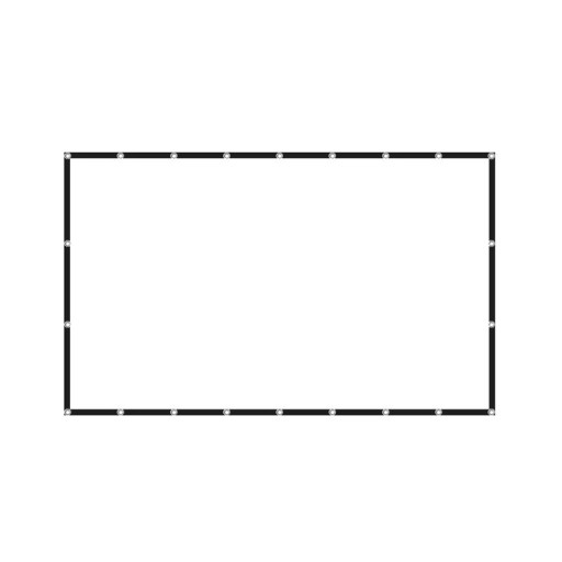 Tela de projeção dobrável portátil 457 cm 180" 16:9 Branca Macia Alta Densidade para Uso Interior e Exterior Laser