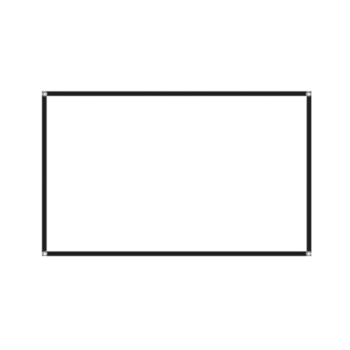 Tela de projeção portátil dobrável 152 cm 60" 16:9 Tela branca 133x75 cm para uso interior e exterior Suporte para projeção a laser