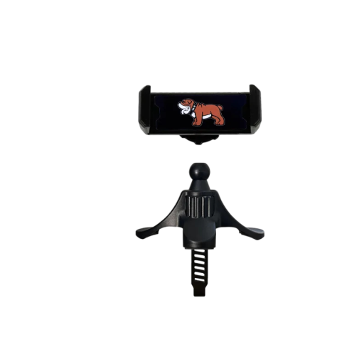Telefoonhouder voor auto 9 × 5,8 cm met bulldogmotief voor ronde ventilatieroosters Vaste bevestiging Stabiele houder voor telefoon