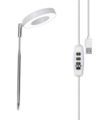 Telescopic Adjustable LED Grow Light with Rotating Head and Intensity Control