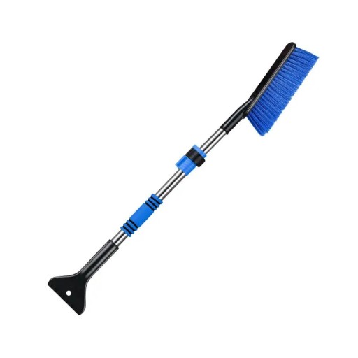 Teleskopisk iskraber og snebørste 70–85 cm med børste 24 cm og skraber 10 cm til bilens forrude