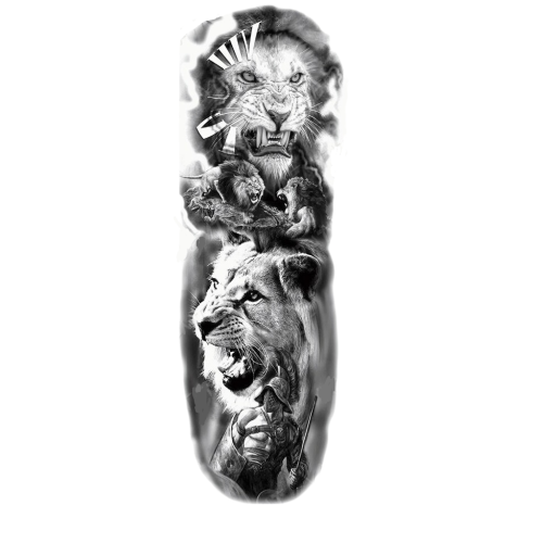 Temporäre Tattoo-Tiere am Ärmel