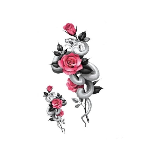 Temporäres Blumen-Tattoo