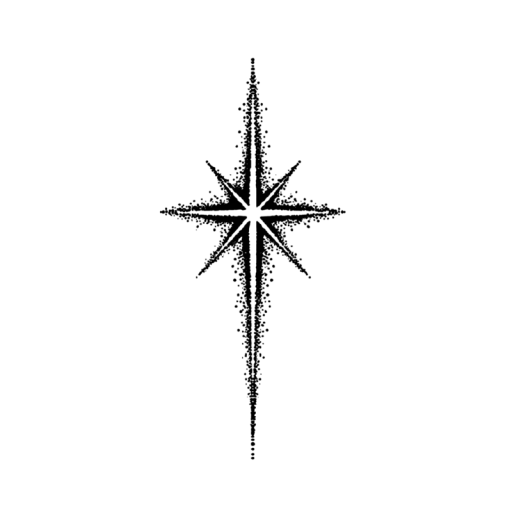 Temporäres, wasserfestes Tattoo, achtzackiger Stern, 12 x 6 cm, moderner Stil, gefälschtes Körpertattoo, geometrisches Design, langlebiges, temporäres Tattoo für 15 Tage