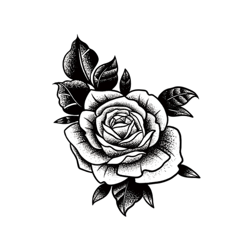 Temporäres wasserfestes Tattoo Rose 12 x 7,5 cm | Zartes romantisches Körpertattoo | Fake Tattoo mit Blumenmotiv | Haltbares temporäres Tattoo für 15 Tage