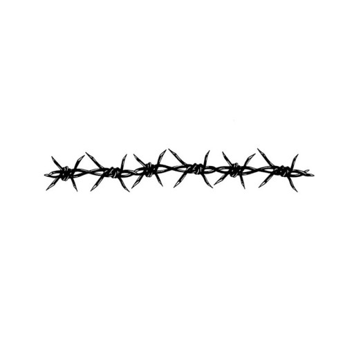 Temporäres wasserfestes Tattoo Stacheldrahtarmband 15 x 3 cm Fake Tattoo am Arm Stylisches Armband Tattoo mit grobem Motiv Haltbares temporäres Tattoo für 15 Tage