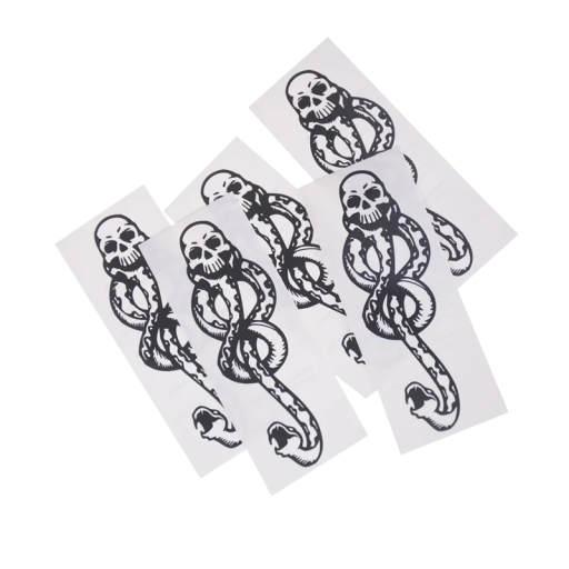 Temporäres wasserfestes Tattoo Todesser 10,5 x 6 cm 5 Stück Fake Body Tattoo Schlangentattoo Langlebiges temporäres Tattoo für 15 Tage
