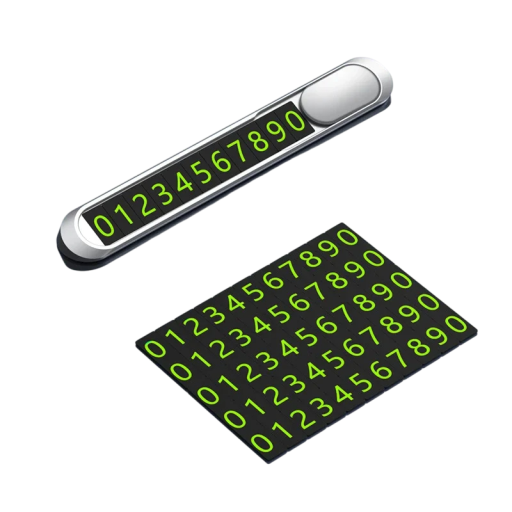 Temporary Parking Card for Car Styling Metal Alloy with Phone Number Elegant Display Sign