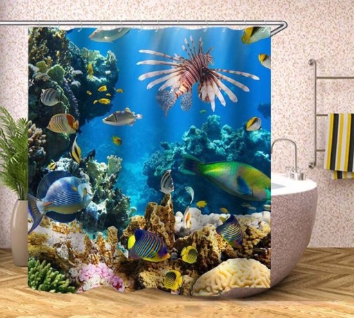 Tenda da doccia con motivo marino