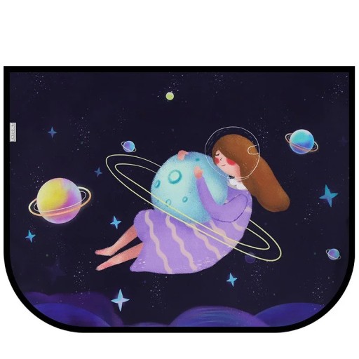 Tenda parasole per auto 60x45 cm Tenda UV laterale per bambini Motivo cartone di ragazza nello spazio Protezione solare Accessori per auto per neonati