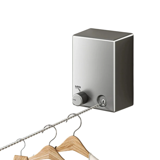 Tendedero retráctil de acero inoxidable de 4,2 m Autoadhesivo a la pared Alta capacidad de carga 20 kg Secador de ropa Uso interior y exterior