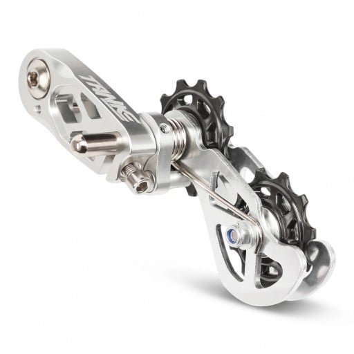 Tendeur de chaîne TANKE pour 1 vitesse Single speed Corps en métal Poulies usinées CNC Avec ressort Pour VTT et Dirt Jump