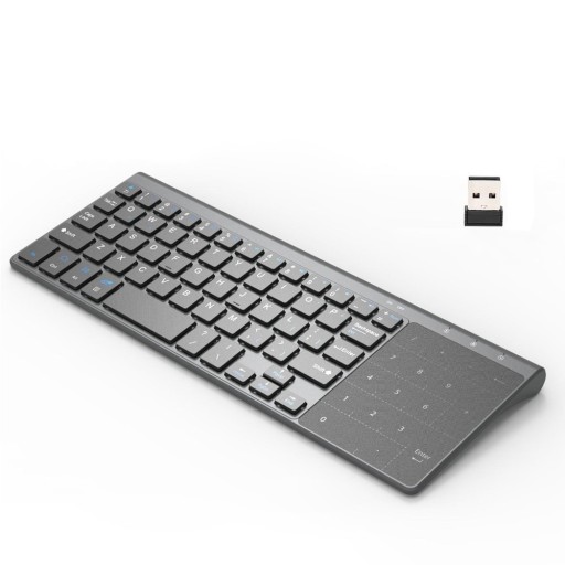 Tenká bezdrátová klávesnice s touchpadem / numerickou klávesnicí