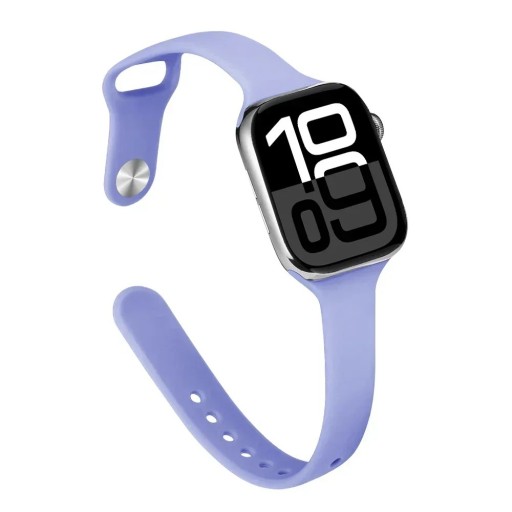 Tenký silikonový řemínek pro Apple Watch S10 42 mm a 38 mm 40 mm 41 mm Lehký prodyšný měkký náhradní pásek kompatibilní s více modely pro sport i každodenní nošení