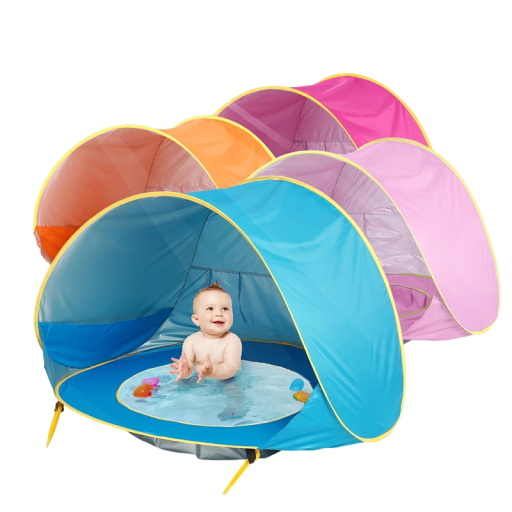 Tente de plage pour enfants Tente de plage auto-déployante Protection solaire 120 x 80 x 70 cm