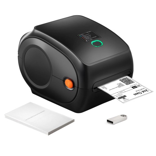 Termální tiskárna na štítky Bluetooth i USB připojení k mobilu a PC štítky 4-10,8 cm 18,3 x 25,1 x 20,6 cm černá na balíky a etikety