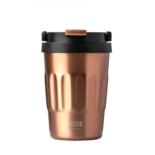 Termo-mok beker 400 ml van 304 roestvrij staal met vacuümverzegeling en praktische drinkopening, reisbeker voor koffie en thee