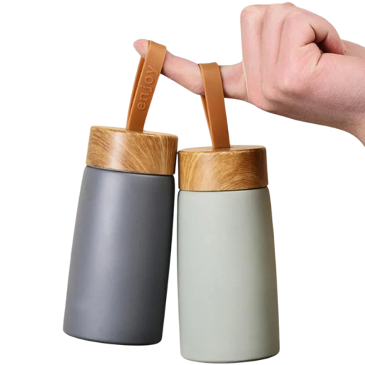 Termokrus i rustfrit stål 260 ml Dobbeltvægget vakuumisolerende rejsekrus til kaffe og te Holdbart termokrus med lækagesikkert låg Let og stilfuldt design