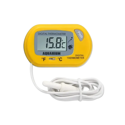 Termometru digital pentru acvariu cu ventuză 5,8 x 3,5 cm Sondă impermeabilă ecran LCD Măsurare precisă pentru țestoase și reptile -50 °C până la 70 °C