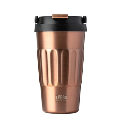 Termosmugg 500ml i rostfritt stål 304 med vakuumtätning och dricköppning Resemugg för kaffe te kalla och varma drycker