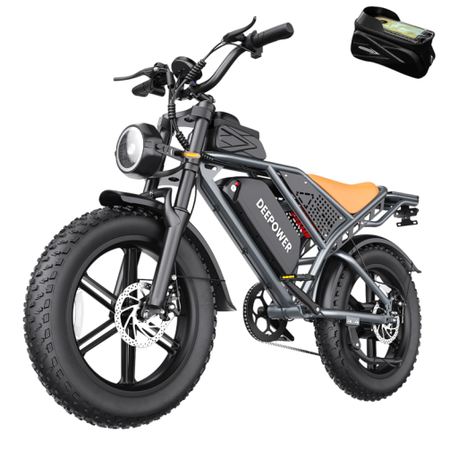 Terräng elcykel DEEPOWER QS7, motor 2000W, batteri 48V 20Ah, räckvidd 100 km, 20×4.0 fat däck, skivbromsar, fram- och bakfjädring
