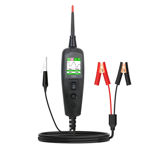 Tester akumulatorów 12V 24V z kolorowym wyświetlaczem TFT 160x128 Wielofunkcyjna diagnostyka obwodów elektrycznych z sondą i elektrodami