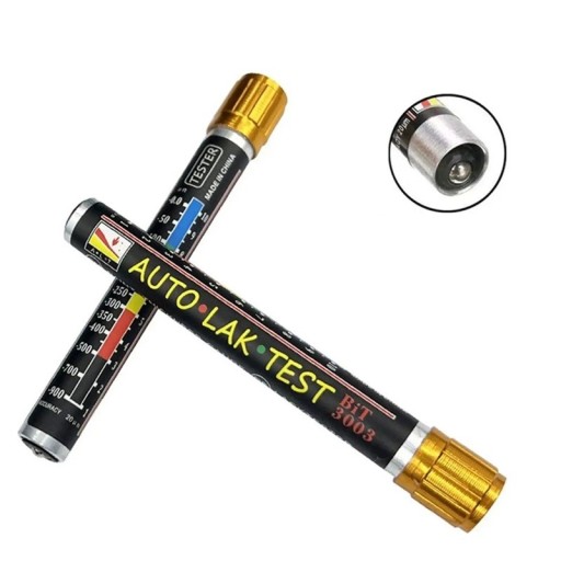 Tester de espessura de tinta de carro AUTO-LAK-TEST BiT 3003 magnético com escala de cores precisão 20 μm preto-laranja para controlo da pintura do veículo