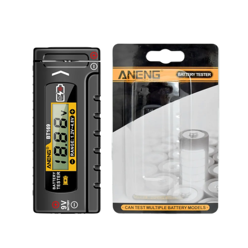 Tester digital pentru baterii 1,2–4,8 V și 9 V Măsurător portabil al stării bateriilor 9,5 x 3,9 x 1,8 cm Tester pentru acumulatori și celule